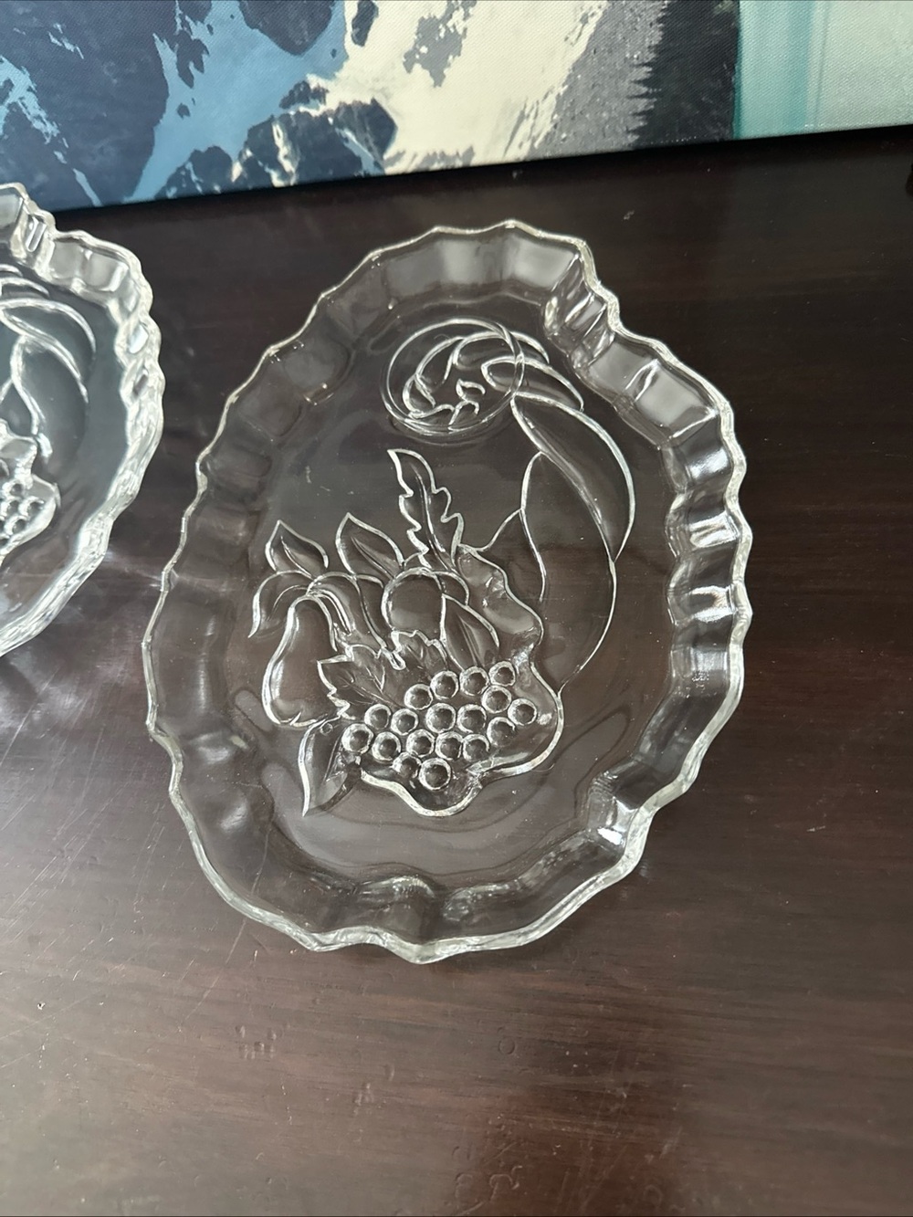 Set of 3 Clear Glass Snack Plates - Picture 8 of 8